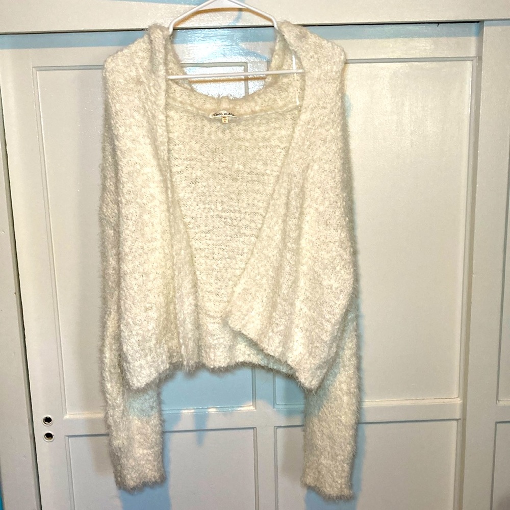 Fluffy Hooded Cardigan